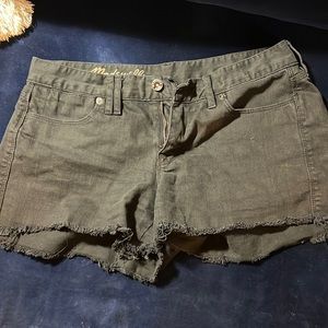Madewell black cutoff denim shorts